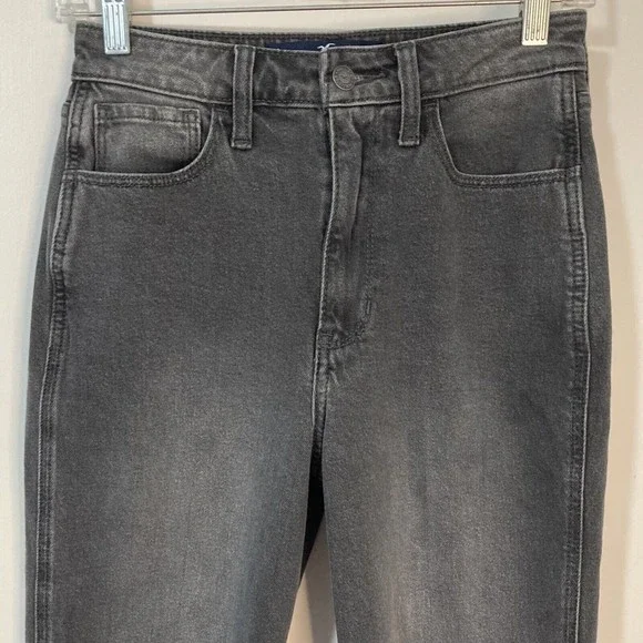 Hollister California Sz 0 Long Ultra High-Rise Mom Jean Vintage Stretch Black - Picture 4 of 12